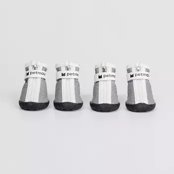 Petmax Ботинки для собак, XS, серые (унисекс)