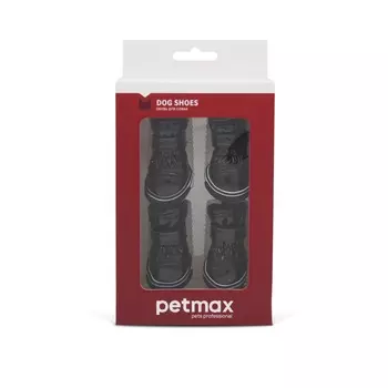 Petmax Ботинки-дутики для собак, M, черные
