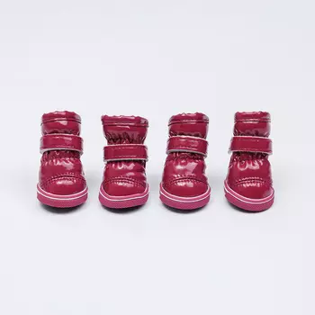 Petmax Ботинки-дутики для собак, XS, темно-красные