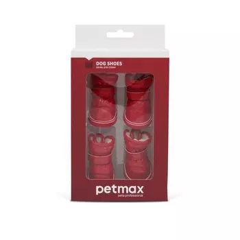 Petmax Ботинки-дутики для собак, S, красные