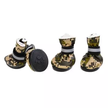 Petmax Ботинки на липучках для собак, M, зеленый (унисекс)