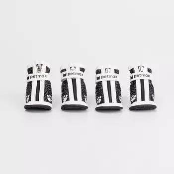 Petmax Ботинки с лапкой для собак, XL, черные (унисекс)