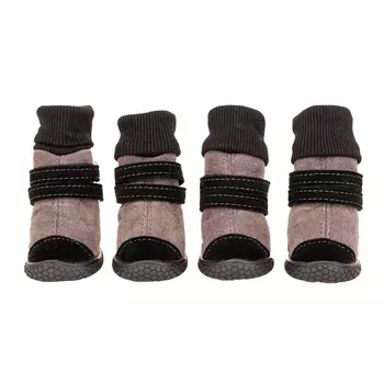 Petmax Ботинки высокие на липучках для собак XS черный (унисекс)