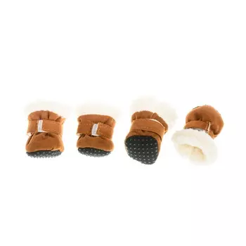 Petmax Ботинки замш кофейные M