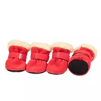 Petmax Ботинки замшевые для собак XL оранжевый (унисекс)