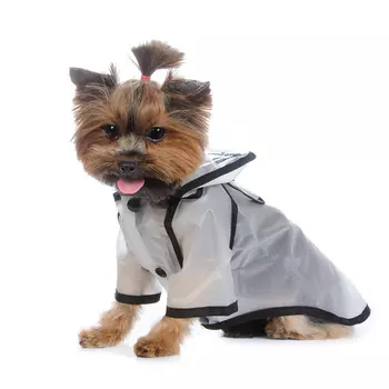 Petmax Дождевик с капюшоном прозрачный L