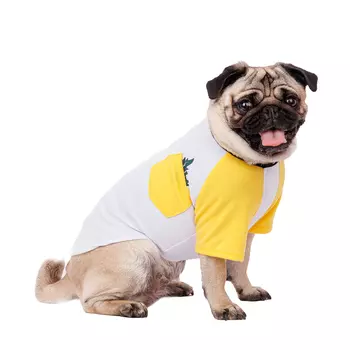 Petmax Футболка белая с жирафом желтым XL