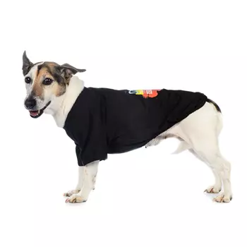 Petmax Футболка для собак S черный (унисекс)