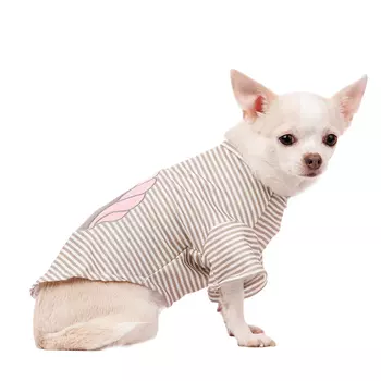 Petmax Футболка для собак с лошадкой XS бежевый (унисекс)