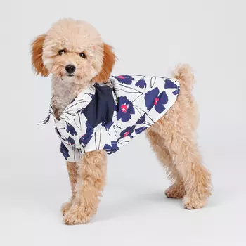 Petmax Футболка с синими цветами для собак и кошек, XS