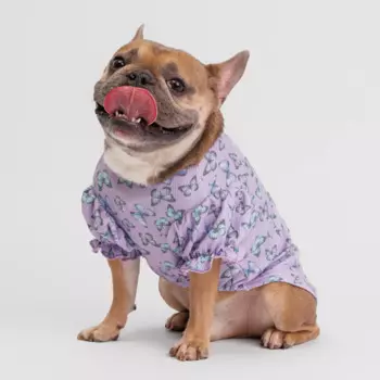 Petmax Футболка сиреневая с бабочками XL