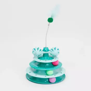 Petmax Игрушка для кошек Трек, размер трека 18х23,5 см, длина пружинки 20 см