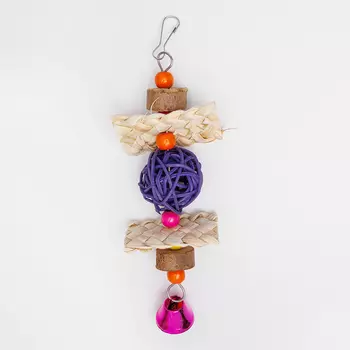 Petmax Игрушка для птиц, 12х6х3,5 см