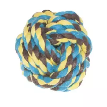 Petmax Игрушка для собак Мяч веревочный, разноцветный, 6 см