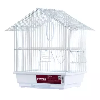 Petmax Клетка для мелких птиц, 30x23x39 см, белая