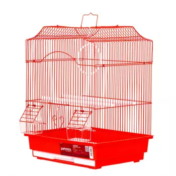 Petmax Клетка для мелких птиц 35x28x46 см красная