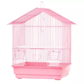 Petmax Клетка для мелких птиц, 35x28x46 см, розовая