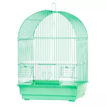 Petmax Клетка для мелких птиц 35x28x46 см зеленая
