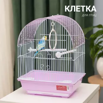 Petmax Клетка для птиц Paola, 30х23х39 см, розовый