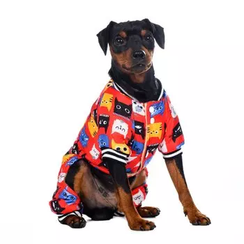 Petmax Комбинезон для собак, 2XL, красный (унисекс)
