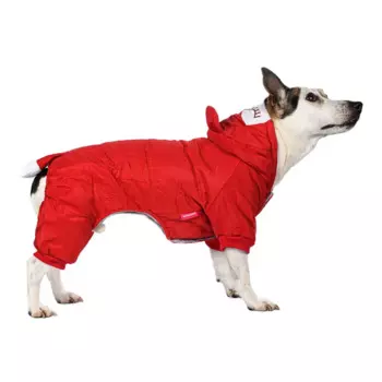 Petmax Комбинезон с капюшоном для собак 2XL красный (унисекс)