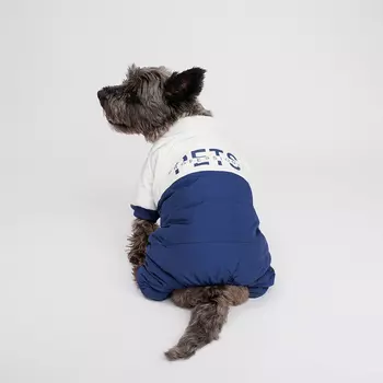 Petmax Комбинезон для собак, M, сине-серый