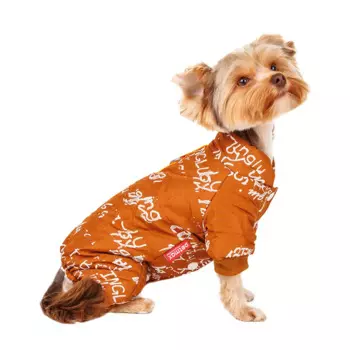 Petmax Комбинезон для собак с буквами S терракотовый (девочка)