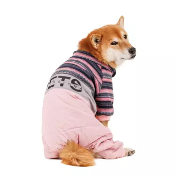 Petmax Комбинезон для собак с узором 2XL розовый (девочка)