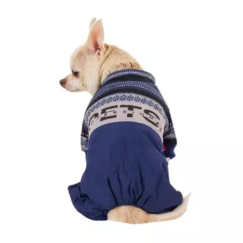 Petmax Комбинезон для собак с узором M синий (унисекс)