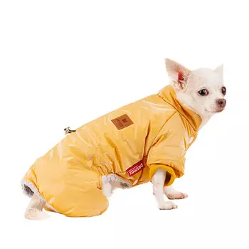 Petmax Комбинезон для собак S желтый (унисекс)