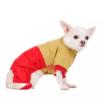 Petmax Комбинезон для собак S желтый (унисекс)