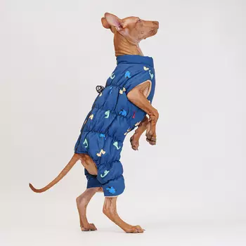 Petmax Комбинезон на замке для собак, L, синий