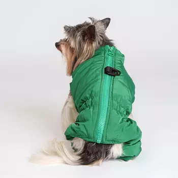 Petmax Комбинезон на замке для собак, M, зеленый