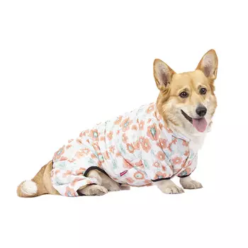 Petmax Комбинезон с цветами для собак, 3XL, бежевый (девочка)