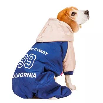 Petmax Комбинезон с капюшоном для собак 3XL синий (унисекс)