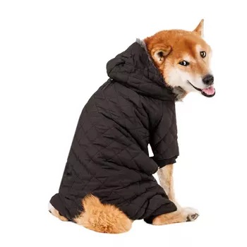 Petmax Комбинезон с капюшоном для собак 4XL черный (унисекс)