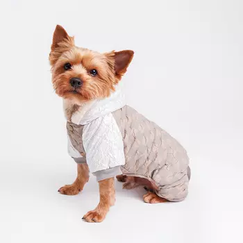 Petmax Комбинезон с капюшоном для собак, M, серый