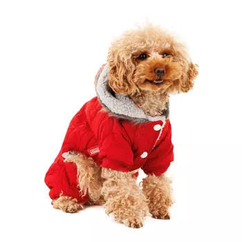 Petmax Комбинезон с капюшоном для собак XL красный (унисекс)