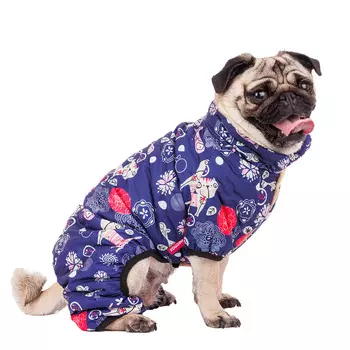 Petmax Комбинезон с котами XL синий (унисекс)