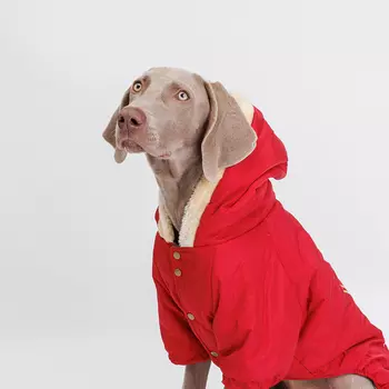 Petmax Комбинезон с оленем для собак, 4XL, красный