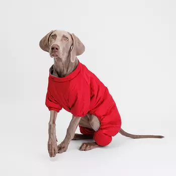 Petmax Комбинезон с замком для собак, 3XL, красный
