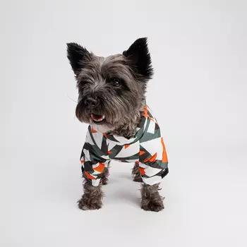 Petmax Комбинезон с замком для собак, L, серо-оранжевый