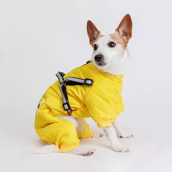 Petmax Комбинезон со шлейкой для собак, XL, желтый