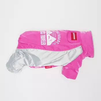 Petmax Комбинезон со светоотражающей полосой для собак, XL, розовый (девочка)