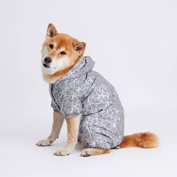 Petmax Комбинезон светоотражающий для собак, 2XL, цветные линии