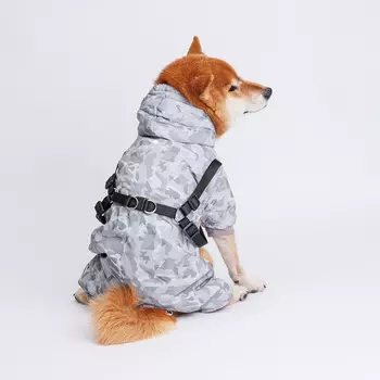 Petmax Комбинезон светоотражающий для собак, 2XL, с пятнами