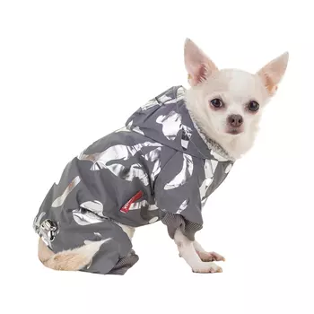 Petmax Комбинезон светоотражающий для собак S серый (унисекс)