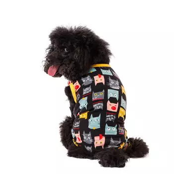 Petmax Костюм черный в котиках XL