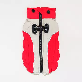 Petmax Куртка на замке для собак, M, красный