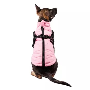 Petmax Куртка со шлейкой розовая M